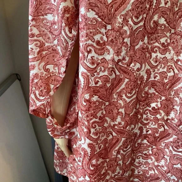 Made From The Earth Wear In Peace Tunic Top Balloon Sleeve Paisley Light Lady XL - Picture 8 of 8